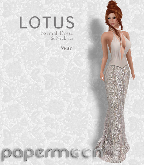 PaperMoon- Lotus Gown -Nude