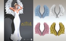 GLITTER - HEAVENLY Mesh Wings Fat Pack Texture Hud (JUST WINGS)