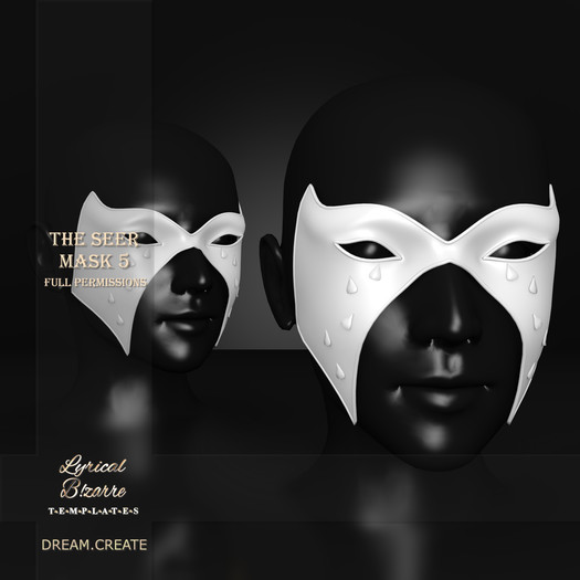 Second Life Marketplace - !Lyrical B!zarre Templates! - Seer Mask 5 ...