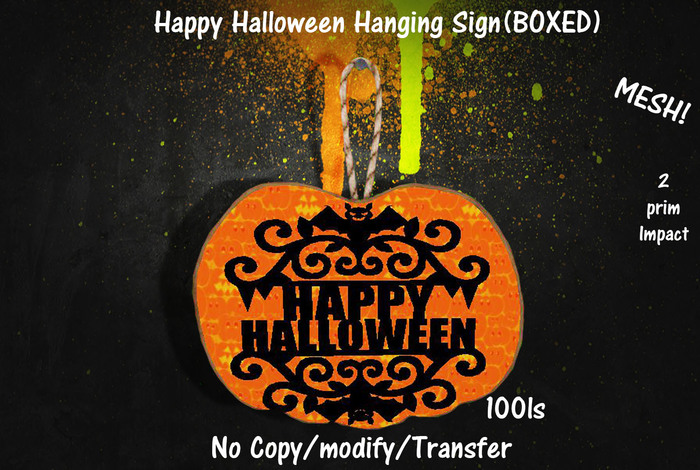 Happy Halloween Hanging Sign(BOXED)