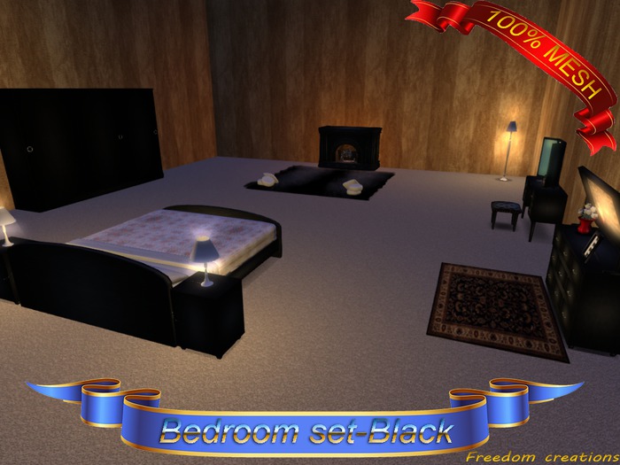 Mesh bedroom set(black)-Freedom creations