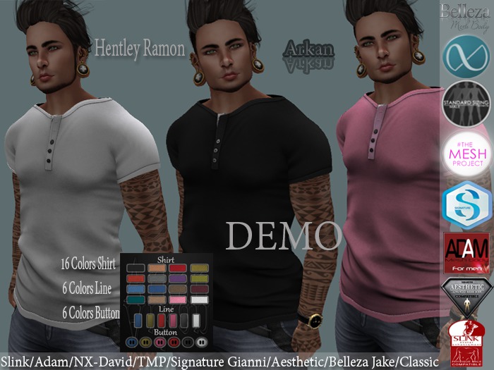 .::Arkan::. Henley Ramon + Fitmesh DEMO