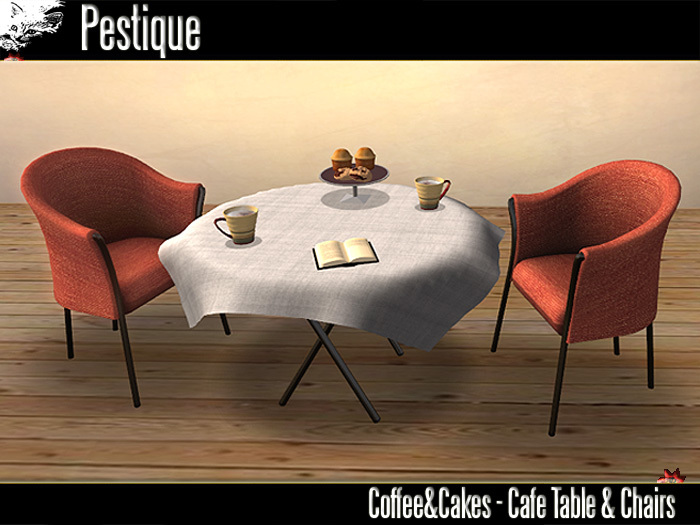 Cafe Style Table&Chairs with Texturechange, rezz Food&Drinks