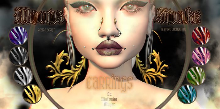 La Malvada Mujer - Moans Snake Earrings