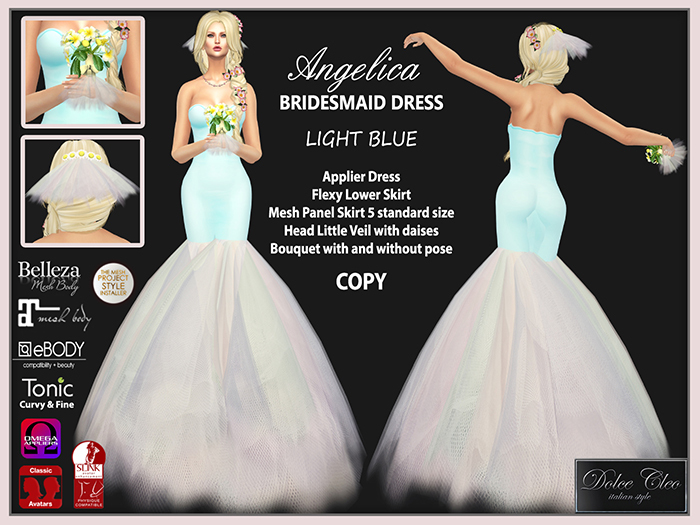 Dolce Cleo ::: Angelica Bridesmaid Dress (Light Blue)