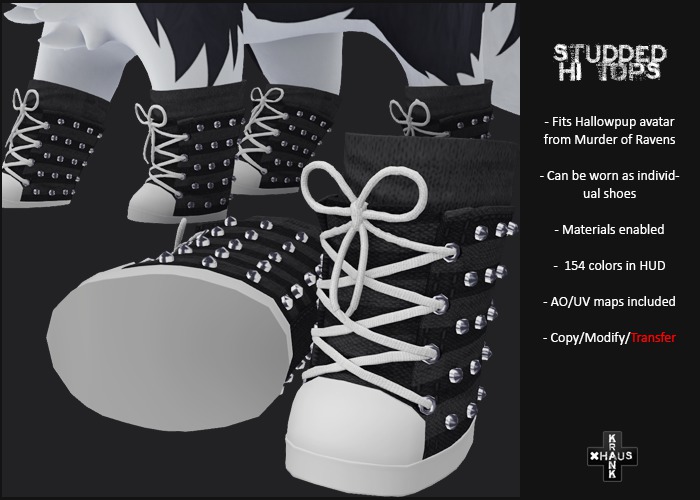 krankhaus - Hallowpup - Studded Hi-Tops
