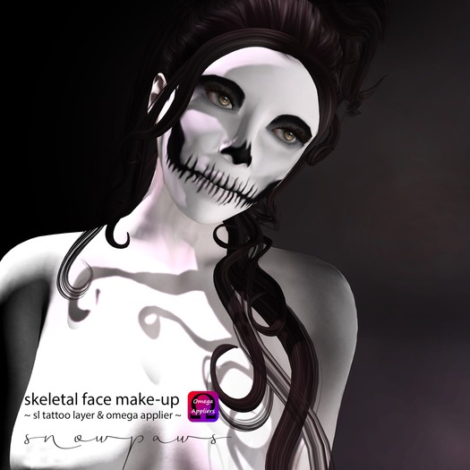 Snowpaws - Skeletal Face Make-up