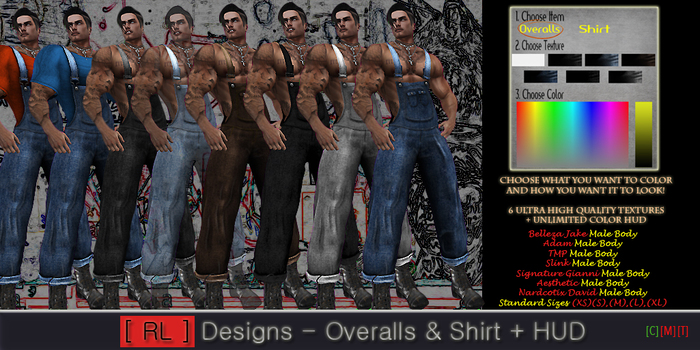[ RL ] Designs - Overalls & Shirt + HUD *BAG*
