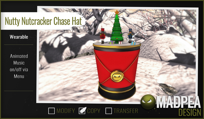 MadPea Nutty Nutcracker Chase Hat