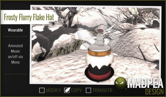 MadPea Frosty Flurry Flake Hat Boxed