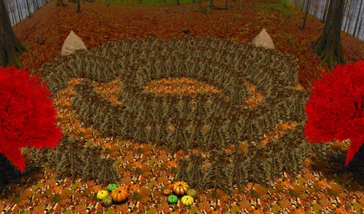 Holiday CornStalk Maze/34Prim/With Deco
