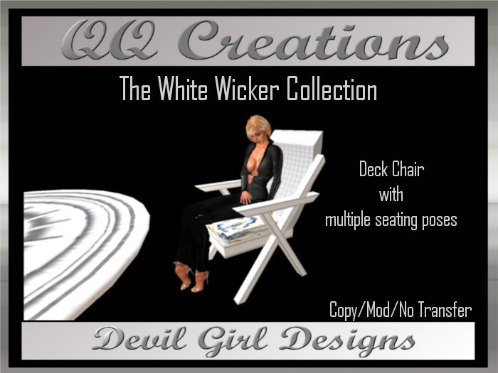 QQ: The White Wicker Collection - Deck Chairs