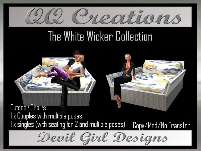 QQ: The White Wicker Collection - Outdoor Chairs