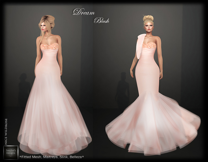SAS - Dream Blush Gown (Mesh Bodies & Fitted Mesh)