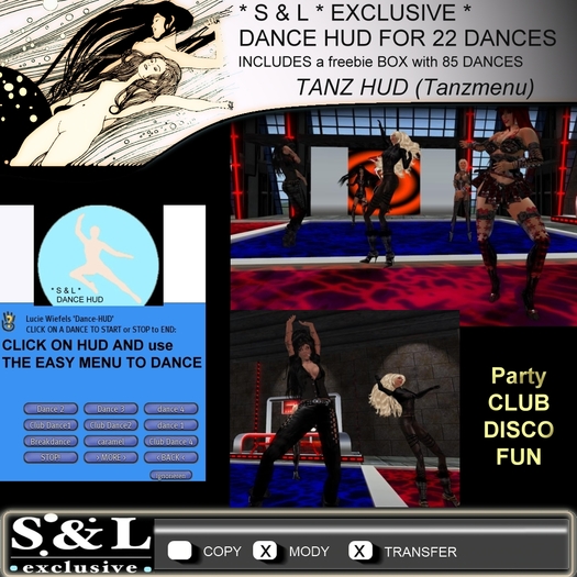 * S & L * EXCLUSIVE * DANCE HUD FOR 22 DANCES - Easy to use and change!! You can change it!!!