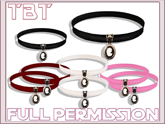 TBT FULL PERM Choker cameo ( collar necklace camee)