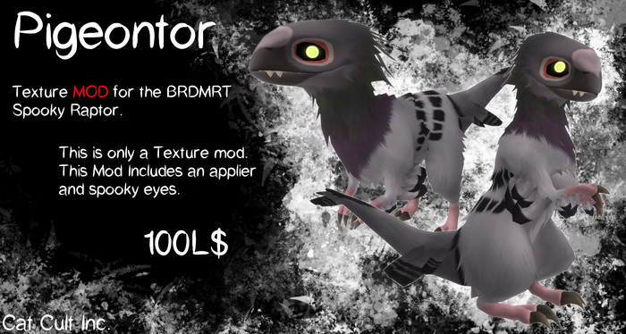 Second Life Marketplace - Spooky Raptor Pigeon MOD