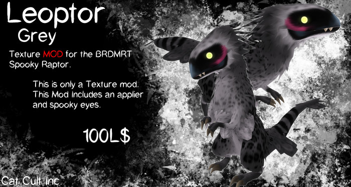 Cat Cult Inc.Spooky Raptor Leopard Grey MOD (Boxed)