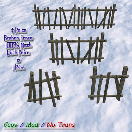 (MMM) Broken Fence 4 Peice (BOXED)