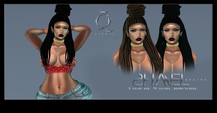 {Q} Shanel (Rigged Mesh Hair) *BUNDLE*