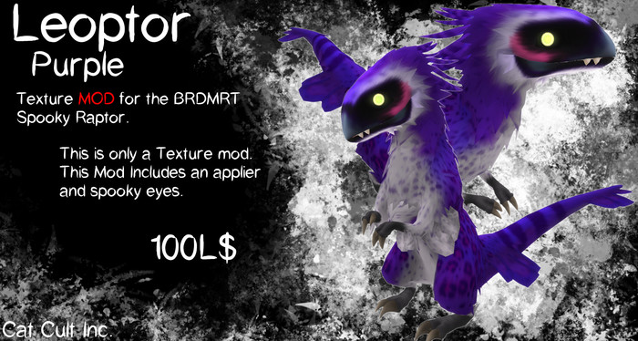 Spooky Raptor Leopard Purple MOD