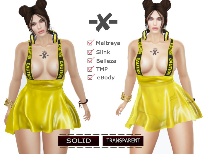 -X- Plastic Coution Yellow *add / wear*