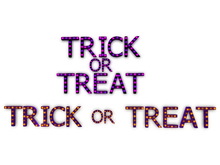 [Px] "TRICK OR TREAT" Illuminated Light Bulbs Sign