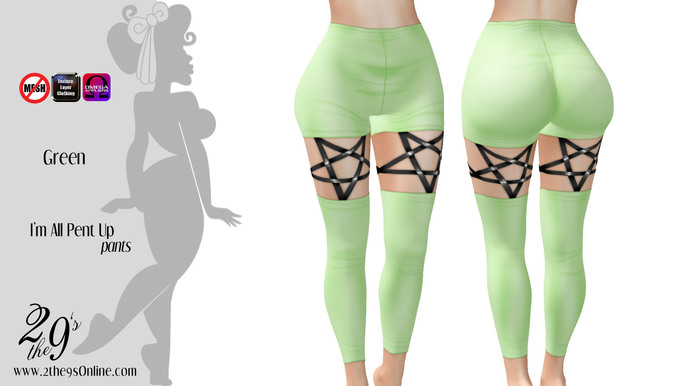.::2the9s::. I'm All Pent-Up Pants - Green