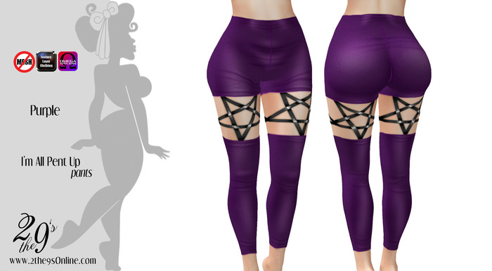 .::2the9s::. I'm All Pent-Up Pants - Purple
