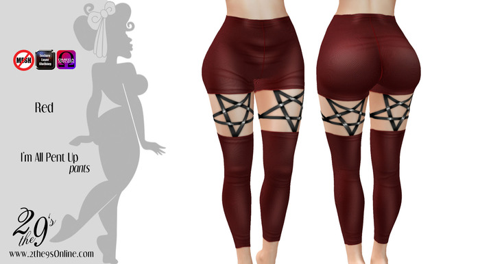 .::2the9s::. I'm All Pent-Up Pants - Red