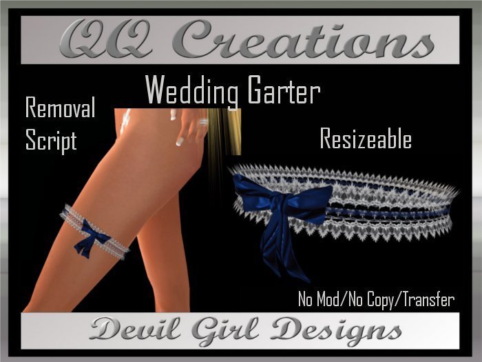 QQ: Wedding Garter - Blue