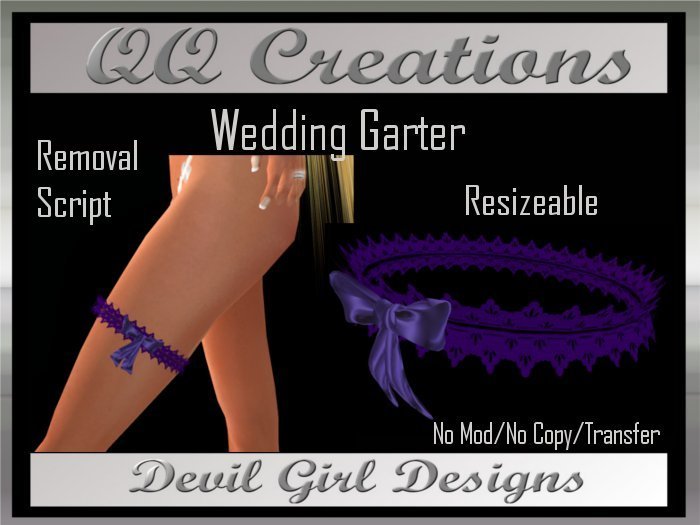 QQ: Wedding Garter - Purple