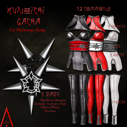 .AiShA. Kunoichi Shuriken Hand Weapon (RARE) (Rezz)
