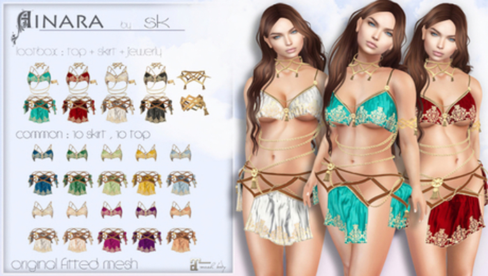 Lootbox- Rare LootBox [SK] turquoise skir+ top+ jewerly RARE