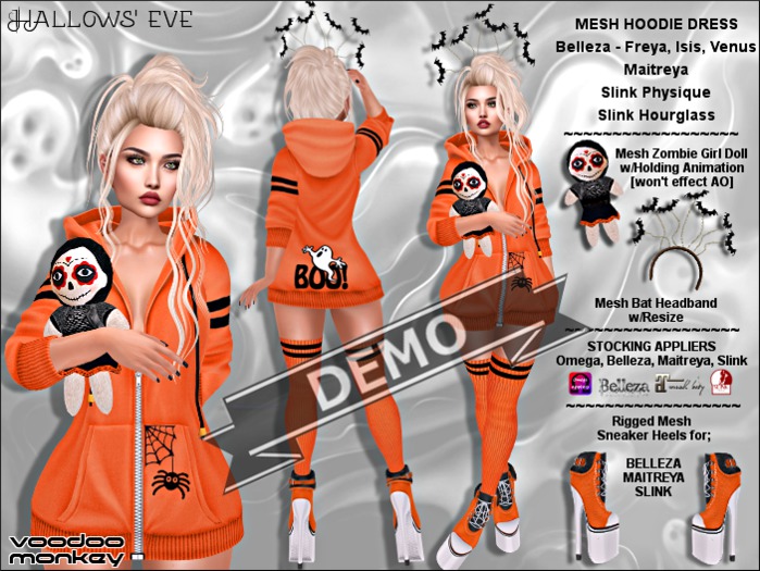 Hallows' Eve - Mesh Halloween Outfit DEMO ::VoodooMonkey::