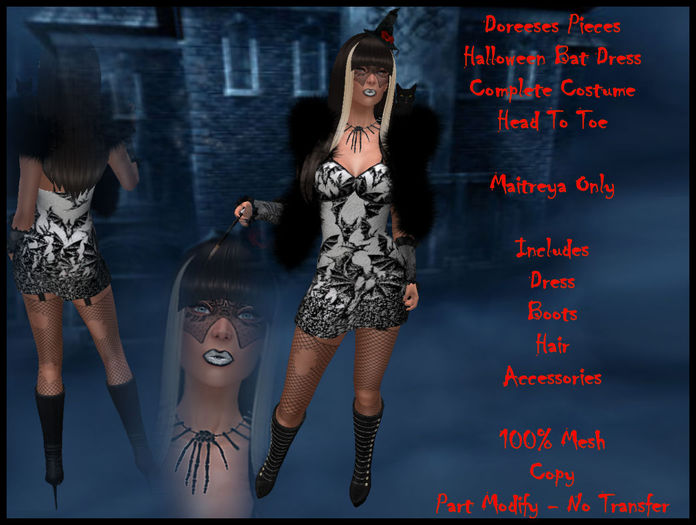 BATTY HALLOWEEN DRESS & COSTUME - MAITREYA ONLY