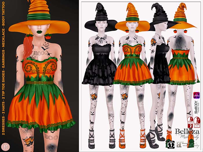 [hh] Morticia Halloween Outfit