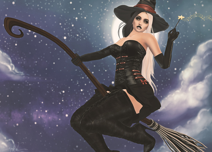 *!R.O!* Witch BENTO Pose w/ Mesh Broom and Wand