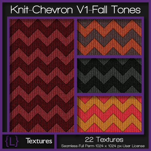 {L} Knit-Chevron V1-Fall Tones