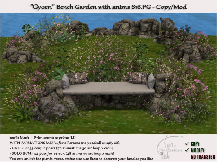 Bench Garden w/ anims. PG Gyoen C/M S16