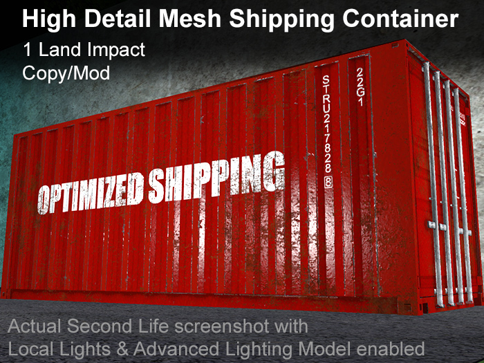 Shipping Container Red (mesh)