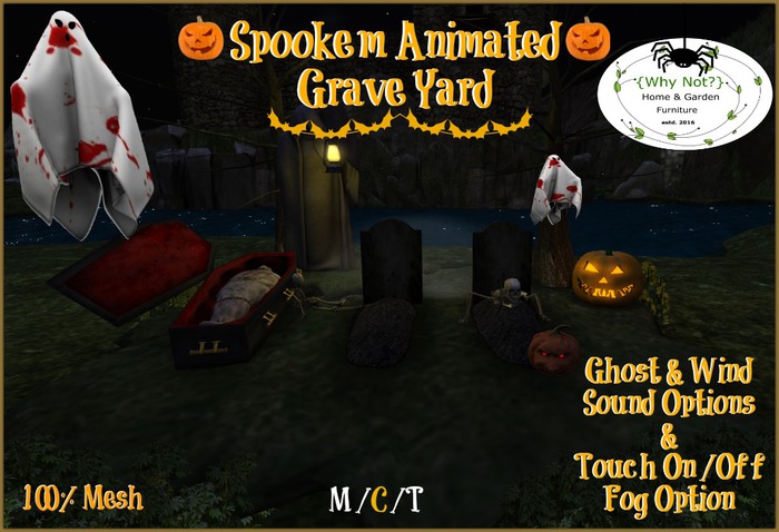 {Why Not ?} Spookem Animated Grave Yard-Boxed