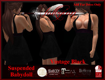 ~Valkyrian~(Vintage Blk)Suspended babydoll Dress (BOXED)