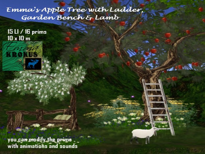 Emma's Apple Tree Garden Scene