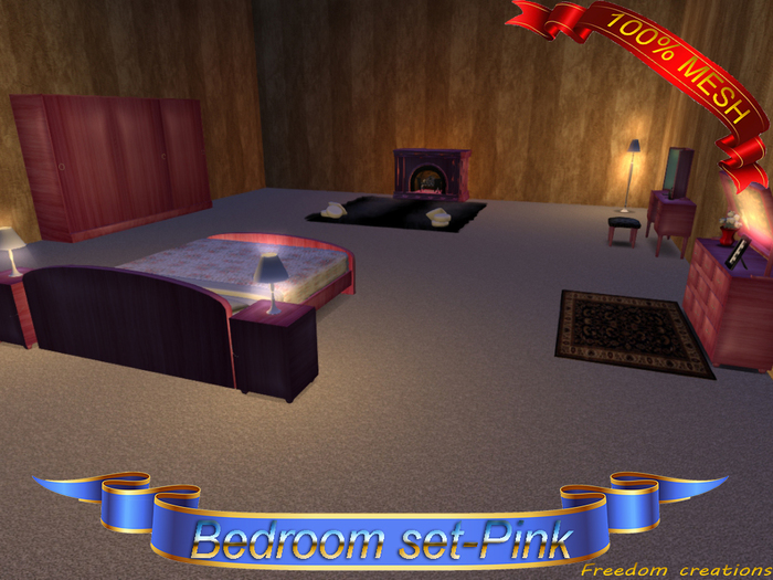 Mesh bedroom set(pink)ADD-Freedom creations