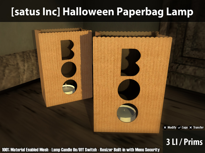 [satus Inc] Halloween Paperbag Lamp