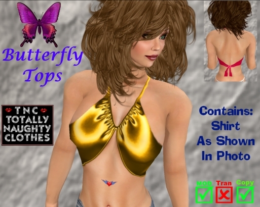 Butterfly Top Hot Gold