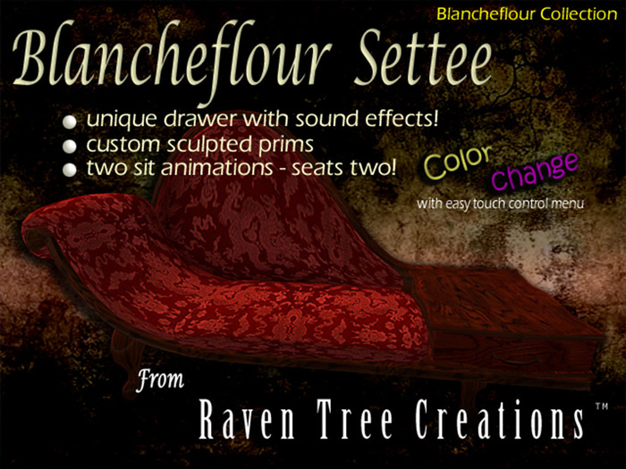 Raven Tree ~ Blancheflour Settee