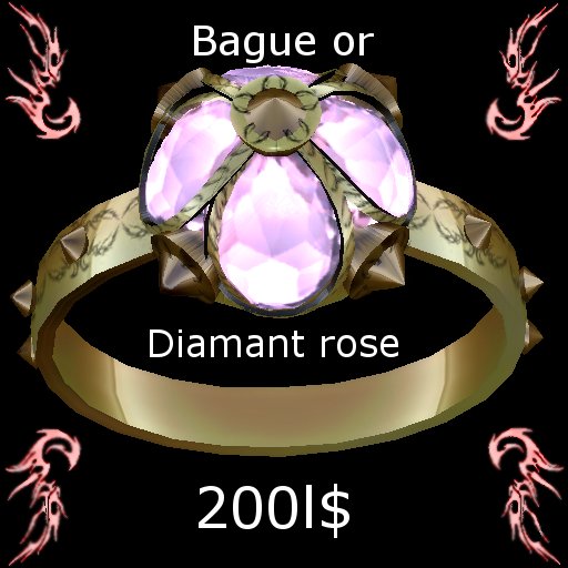 bague or diamant rose box