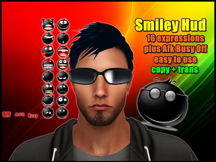 Smiley Hud {Black} Open me